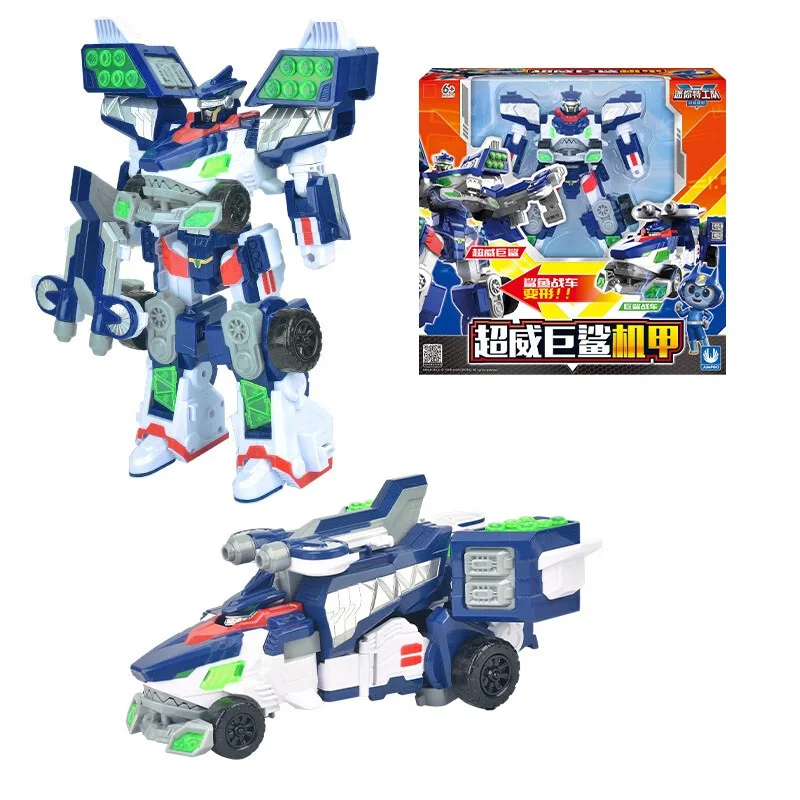 Nuovo Mini Force V Rangers Che Trasforma Il Robot In Giocattoli Per Auto Action Figures Mini Force X Deformation Shark Robot Toy Per Regalo Per Bambin