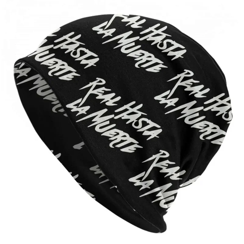 

Autumn Winter Real Hasta La Muerte Merchandise Bonnet Knitting Hats Hip Hop Men Women Anuel AA Warm Cap Skullies Beanies Caps