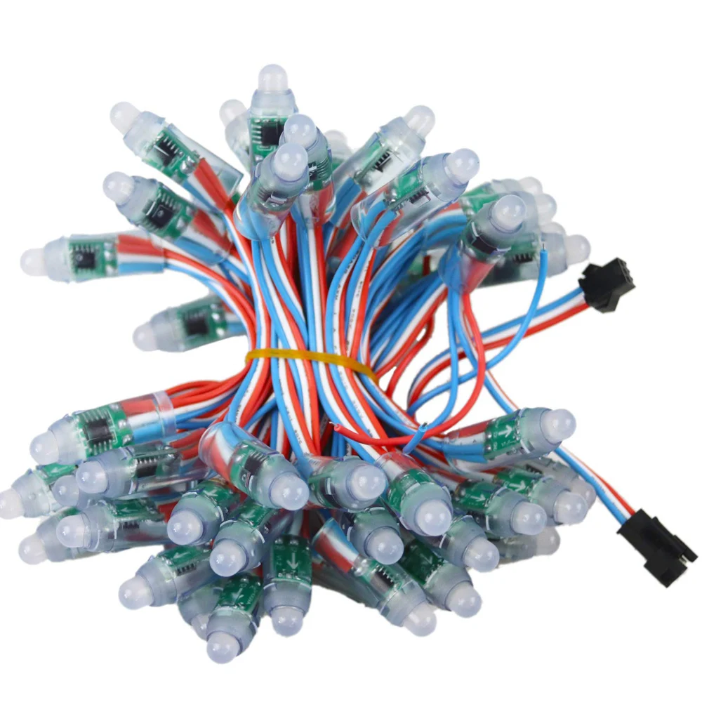 Description Picture 5 of item50pcs WS2811 2811 IC RGB Full Color 12mm Pixels Digital Addressable 5V Dream Color LED Pixels Module IP68 Waterproof Light