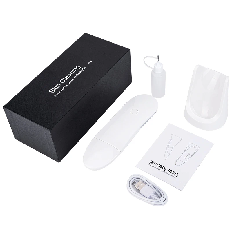 EMS Ultrasonic Skin Scrubber Vibration Face Spatula Blackhead Remover Shovel Clean Cavitation Peeling Facial Lifting Machine