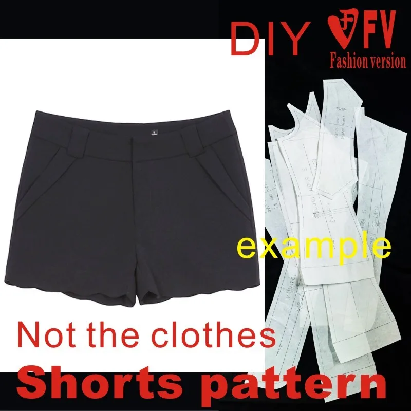 Pants sewing pattern The trousers pattern(Not the pants) Low waist Shorts sewing pattern HDK-2