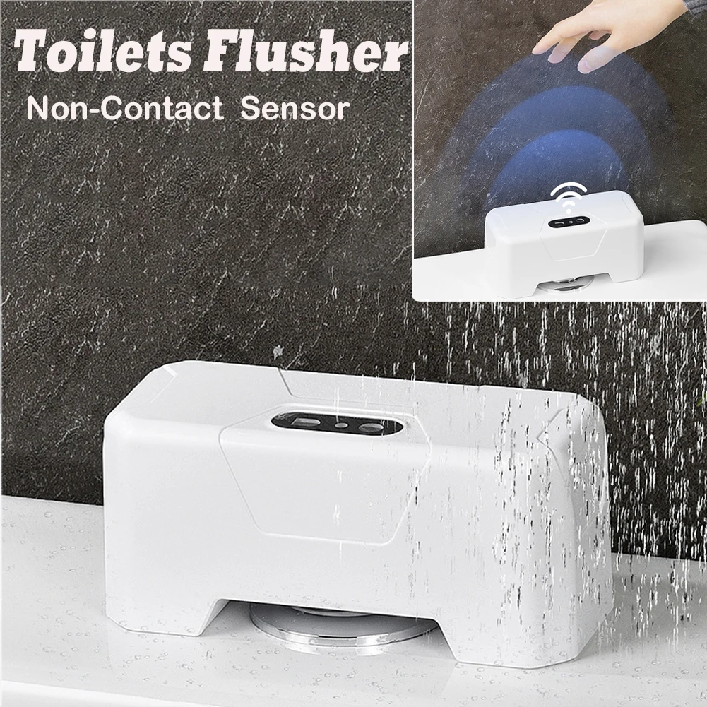 Non-Contact Toilets Flush Valves Infrared Induction Electric Flush Presser IPX5 Waterproof Splash-proof for Home Hotel Bathroom,toilet flusher