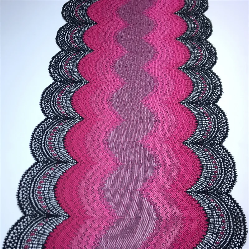 Two-Tone Floral Stretch Lace Trim for DIY Sewing and Crafts