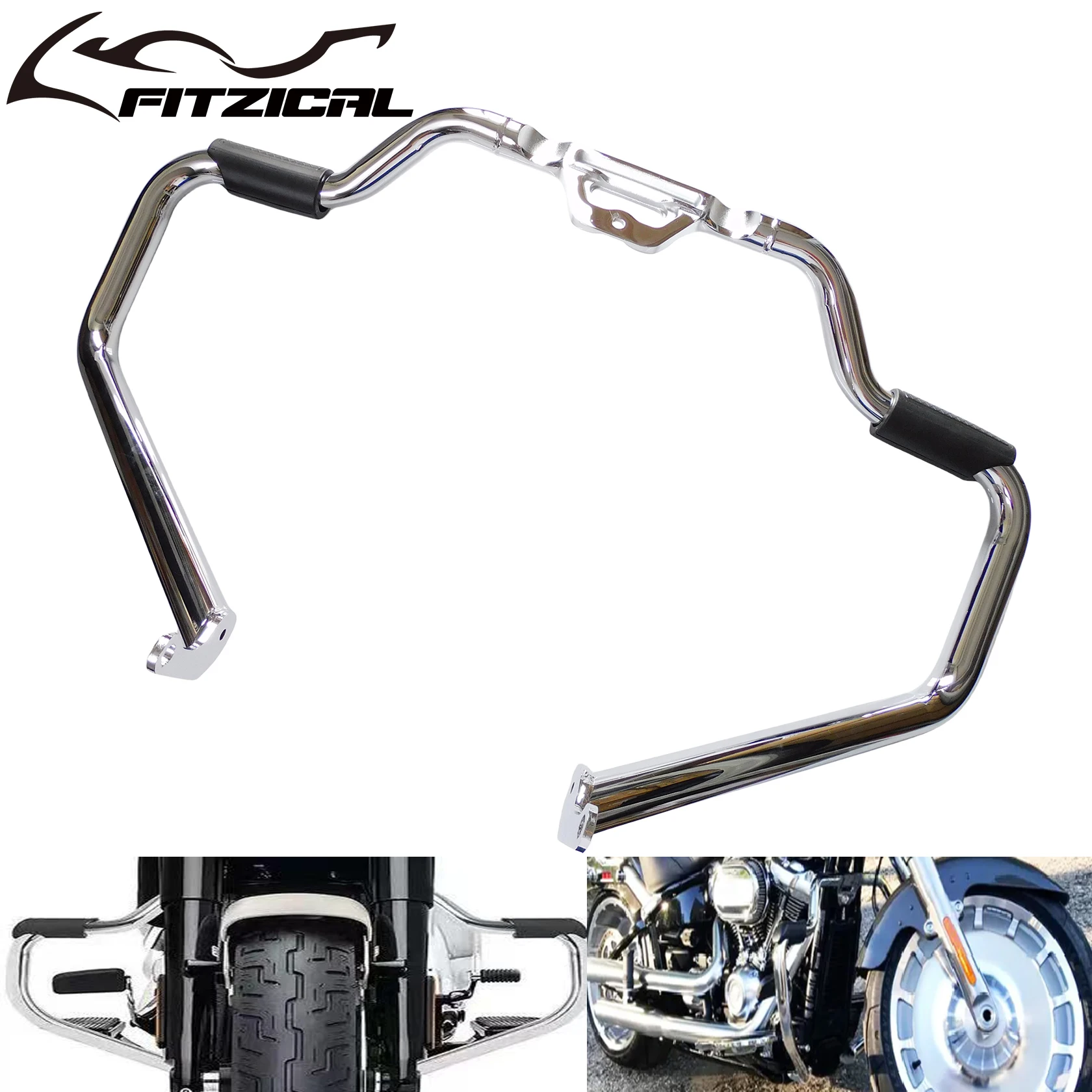 MotorcycleChromeEngineGuardHighwayCrashBarProtectorForHarley