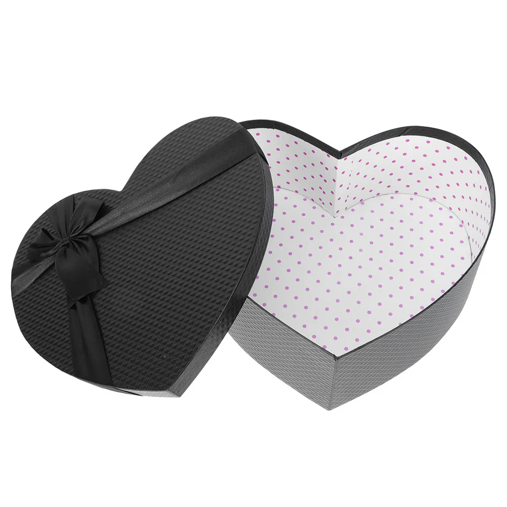 

Valentine'S Day Gifts Box Bow Knot Paper Useful Floral Chocolate Holder Heart Shaped Storage Box With Lid For Anniversary