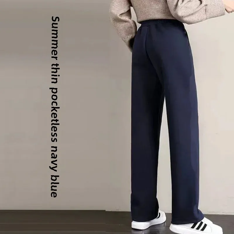 Summer no fleece-lined no pocket navy blue