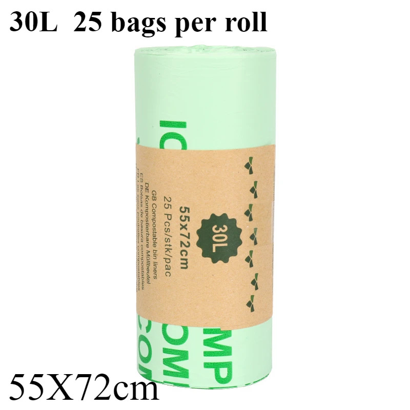 Eco-Friendly Biodegradable Garbage Bags - 50 Pack of Durable, Tear-Resistant Compostable Bags (Multiple Sizes)