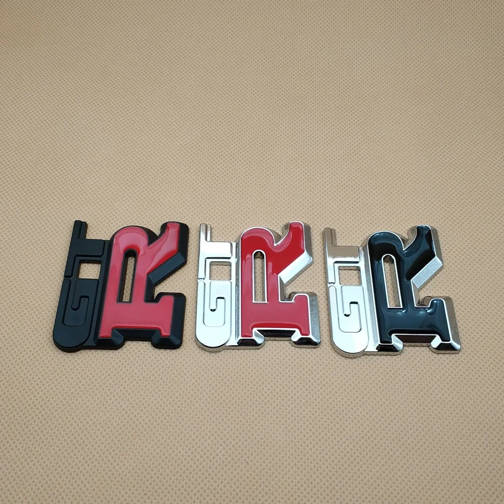 3D 자동차 스타일링 GTR 로고, 자동차 엠블럼 액세서리, 레이싱 트렁크 배지 스티커 데칼, 3 가지 색상, 자동차 액세서리 장식