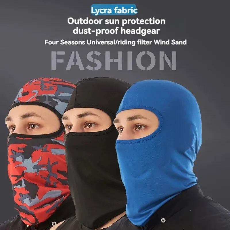 Sunscreen Mask Sports Ice Silk Sunscreen Mask Windproof Dustproof Masked Hood Riding Headcovers Sports Bandana Breathable Riding Masks