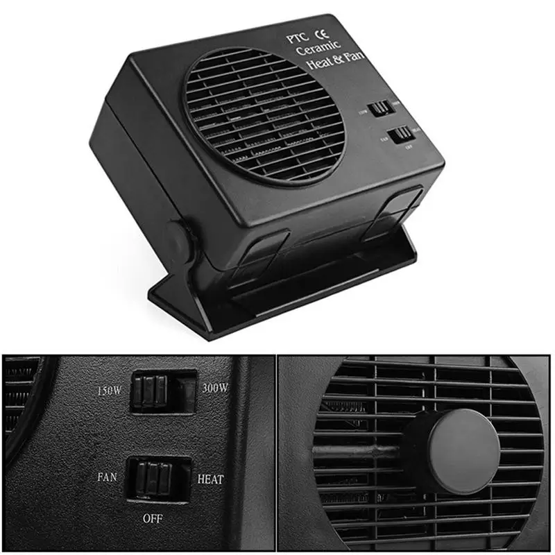 Tragbare 12V/24V 200W 2 in 1 Auto Keramik Heizung Kühler Trockner Fan  Heizung Defroster Demister - AliExpress