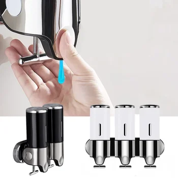 1/2/3 Barile Dispenser di Sapone Liquido A Mano Hotel Bagno Wc Shampoo A Parete Gel Doccia Presse Scatola Bottiglia Pompa di Sapone 1