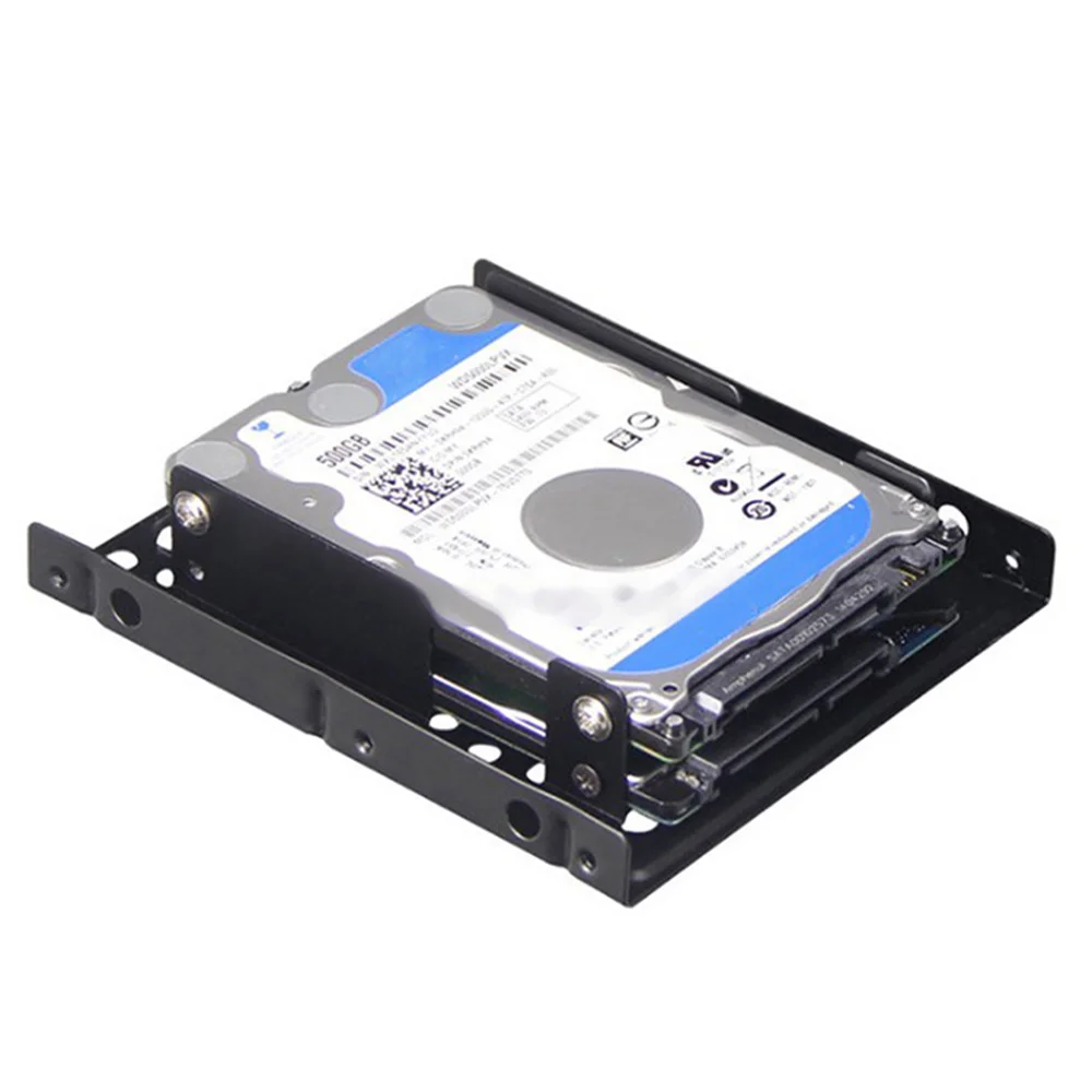 Double Layer SSD Metal Frame 2.5 To 3.5 Internal Mounting Computer SSD Hard Drive Dual Desktop Converter Adapter Bracket hard disk mounting bracket