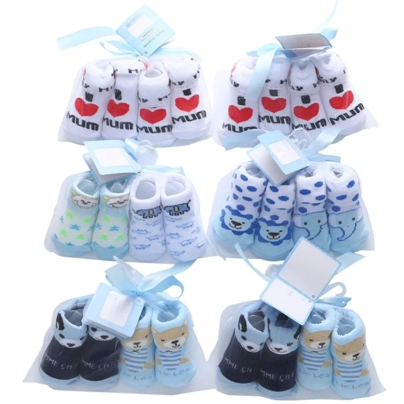 2Pairs/lot Infant Baby Socks Autumn Cotton Baby Socks for Girls Newborn Boy Toddler Fashion Socks Baby Clothes Accessories 0-12 3