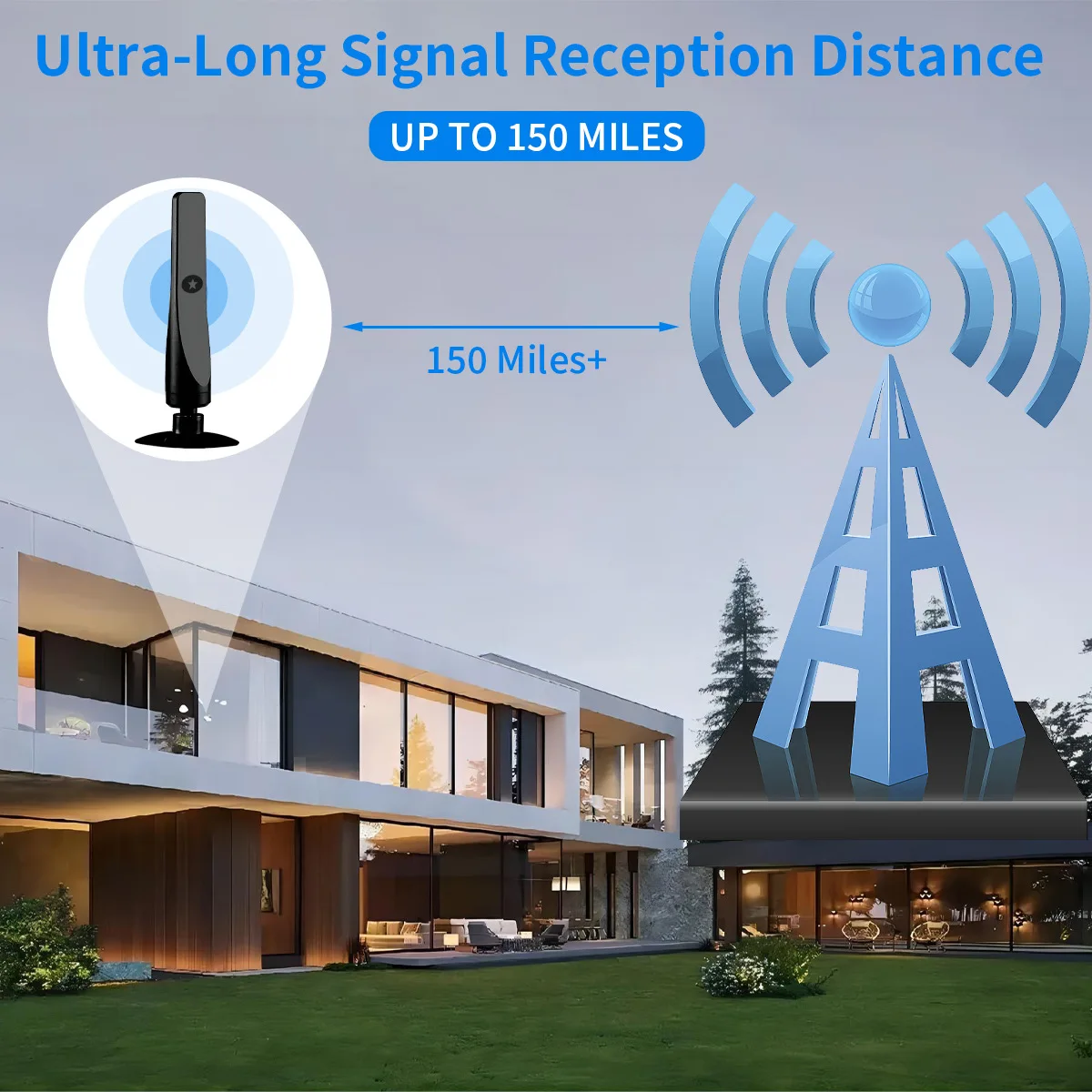 The New Model Supports 4K Digital Tv Antenna Receivers, Indoor and Outdoor High-Definition Digital Terrestrial Wave Hdtv Tv Antennas - 4