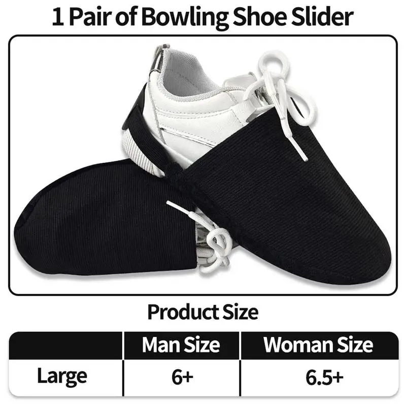 Bowling Shoe Cover Non-Woven Fabric Bowling Shoe Equipment Cover With Elastic Cord Black Equipment Slipper