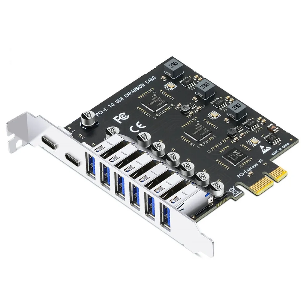 

Плата расширения USB 3,0 PCI-E, 8 портов, 6 * USB 2 * type-C USB 3 на PCI express