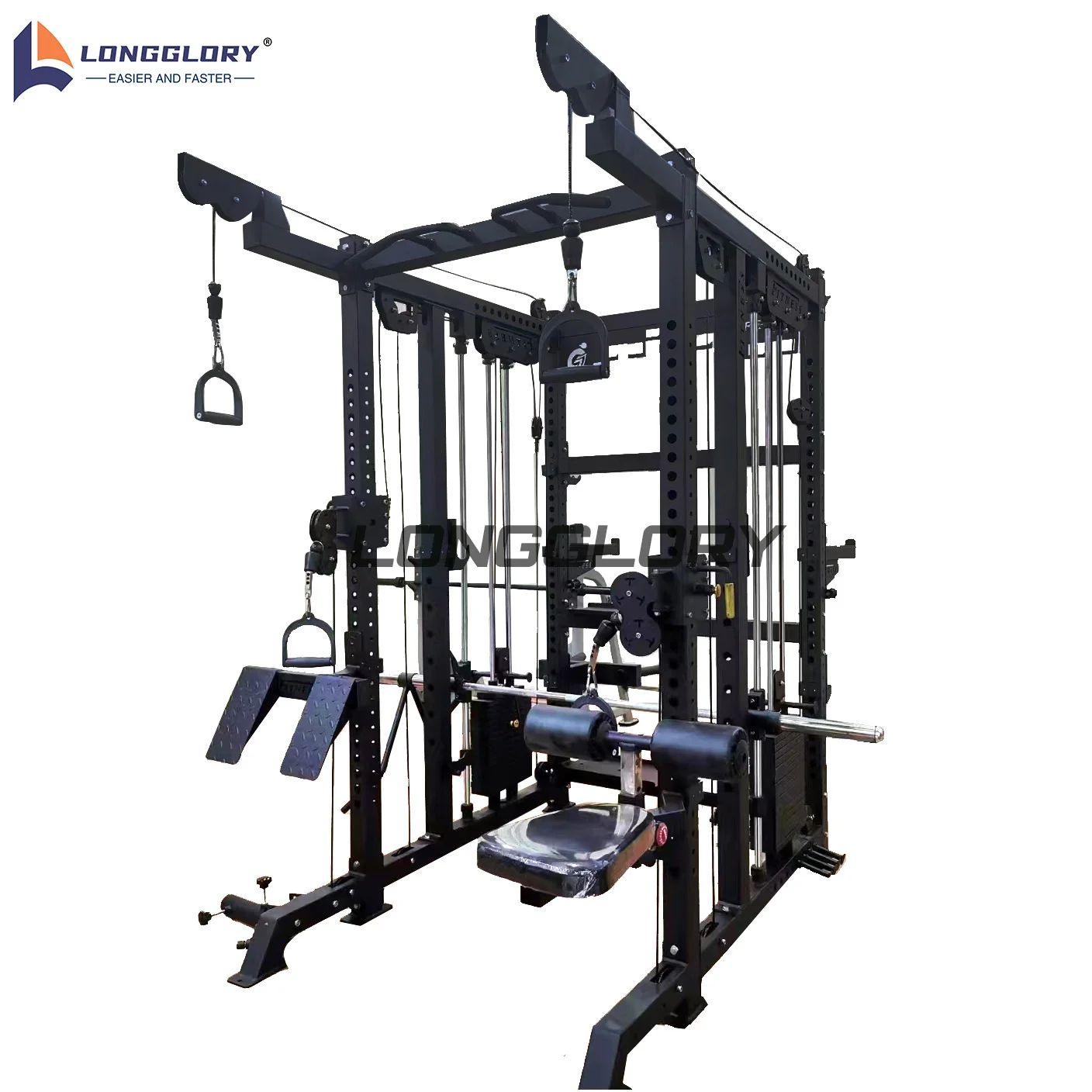

Wholesale Gym Fitness Equipment Strength Trainer Combination Multi-function 3d Folding Smith Machine With Lat Pulldown