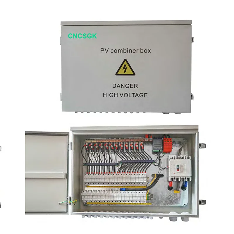 

CNCSGK factory power system 1000V 1500V 2 3 4 6 8 12 16 24 Strings in 1 out dc solar array pv combiner box for panel