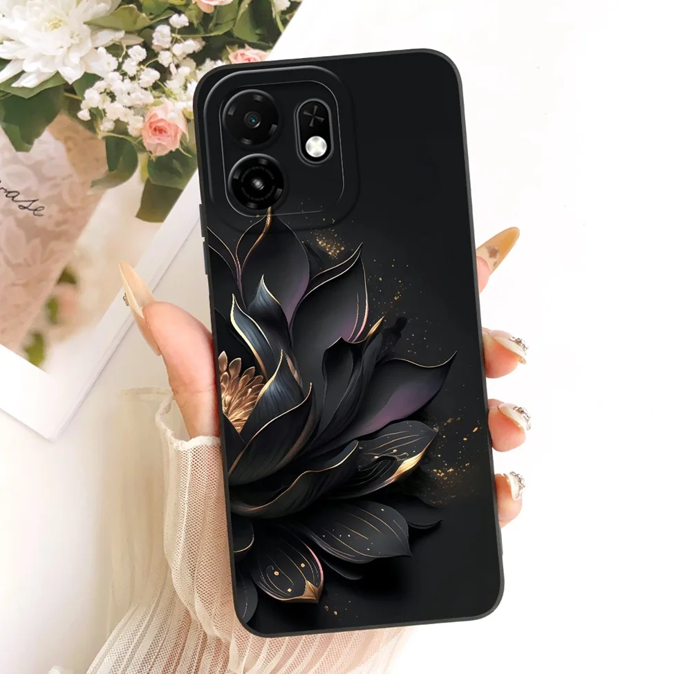 Luxury Floral Phone Case - Fashionable Silicone Cover with Cute Painted Design