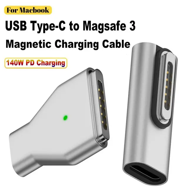MacBookアクセサリー 140W USB-C Adapter USB-C MagSafe 3 Cable Amazon.com: 140W USB-C to Magnetic 3 Cable for MacBook