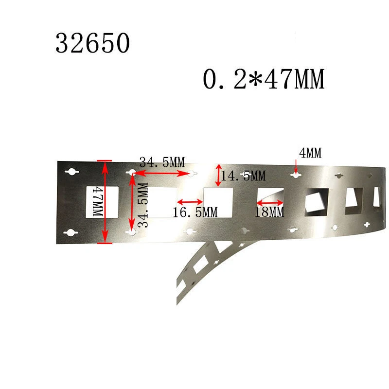 5m 32650 Battery Nickel-plated Steel Strip 32650 Lifepo4 Battery Assembly Connection Piece Nickel Strip Nickel Piece Screw Model