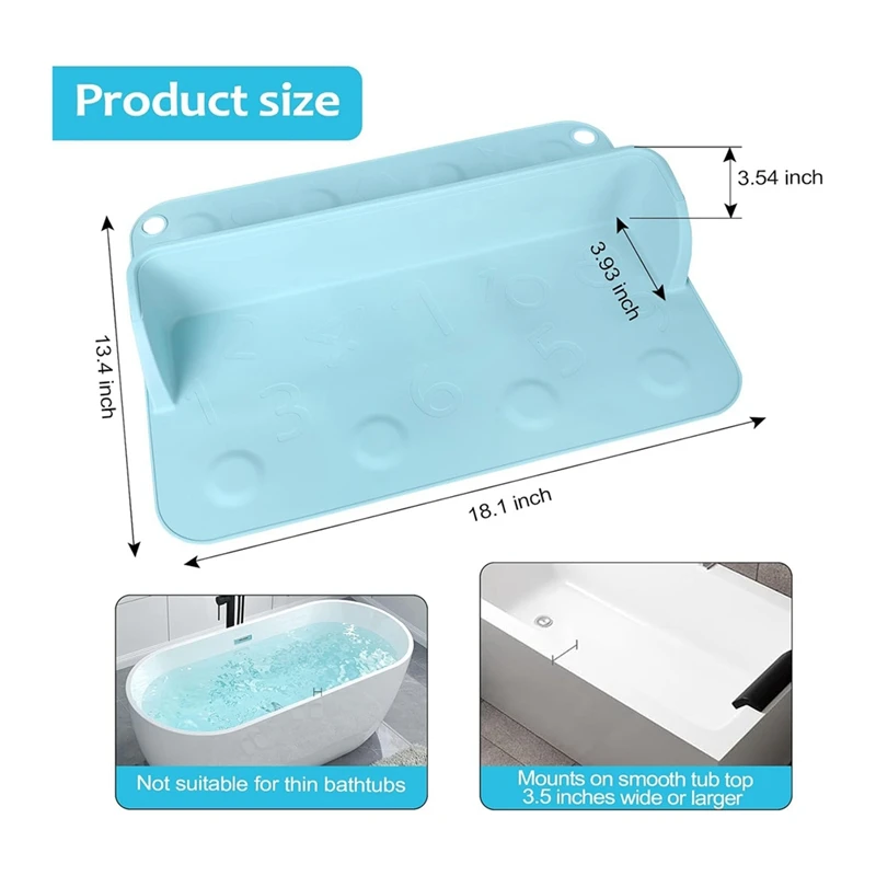 A01F-Bathtub Splash Guard Convenient Shower Splash Guard-8 Strong Grip Silicone Suction Cup For Bathtub