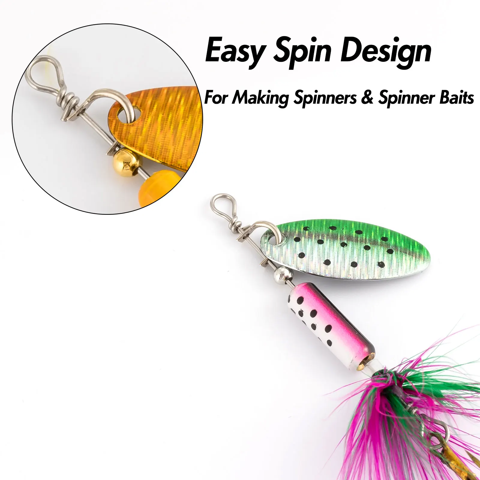 100pcs Folded Clevises U-Shaped Fishing Spinner Metal Spin Spinner Clevis Stainless Steel Spinnerbait Walleye Rig Bass fishing tools fishing tool fishing accessories fishing tackle