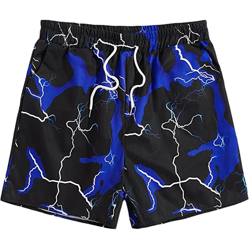 Thunder Lightning Graphic Shorts Pants 3D Printing Hip Hop y2k Board Shorts Summer Hawaii Swimsuit Cool Surf Swim Trunks Clothes 2