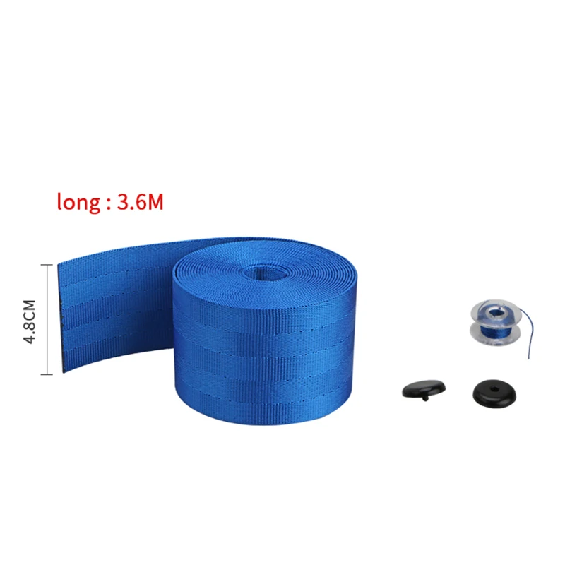 Seat Belt Webbing Seat Belts Auto 3.6 Meters Universal Strengthen Seat Belt Webbing Fabric Racing Car Modified Seat Safety Belts Harness Straps
