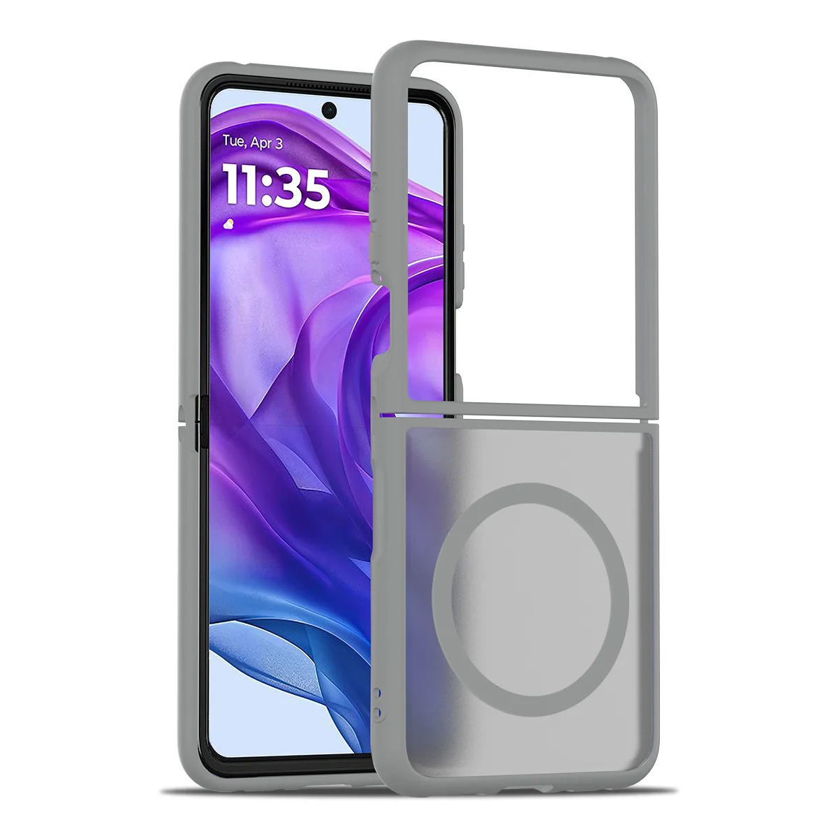 Frosted MagSafe-Compatible Shockproof Phone Case with Magnetic Bumper and Wireless Charging Support