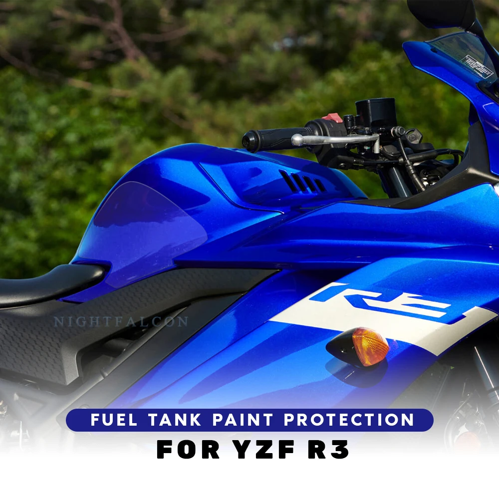 FOR YAMAHA YZFR3 YZF R3 2019 - 2022 Fuel tank protection sticker 2021 2022 Paint TPU Protecting Film R25 for ducati for scrambler 800 2015 2016 2017 2018 2019 2020 2021 2022 pvc fuel tank sticker motorcycle non slip decals protection