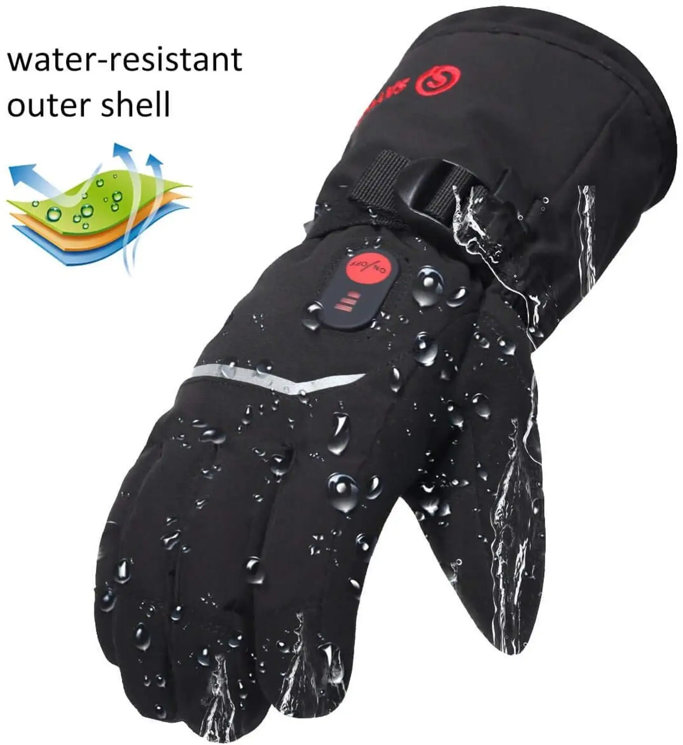 Motorcycle Heated Gloves Winter Thermal Warm Reflective Touch Screen  Windproof Luva Guantes Calefactables Moto Guanti Riscaldati - AliExpress