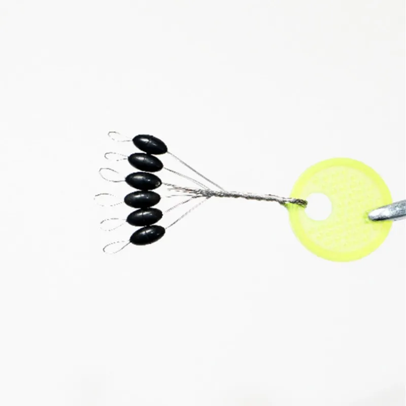 Fishing Float 120PCS Space Beans Rubber Fishing Float Bobber Oval Stopper Line Stops