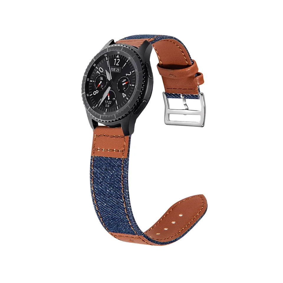 

Nylon Leather Watchband For Garmin Venu 2 Strap for Garmin Vivoactive 4 Smart Watch Band 22mm Bracelet