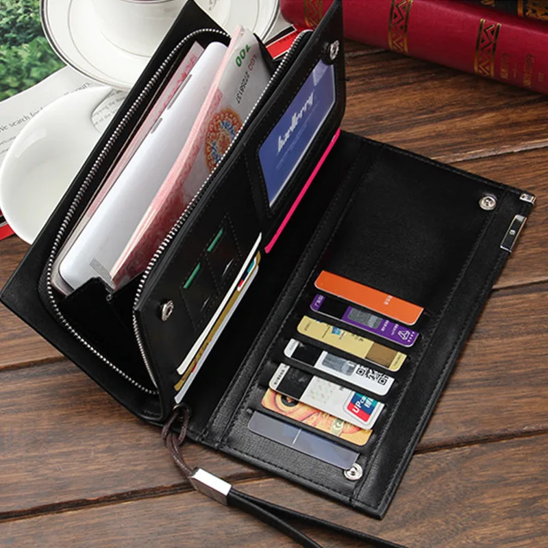 Long Wallet for Men with Zip Multifunctional Handbag
