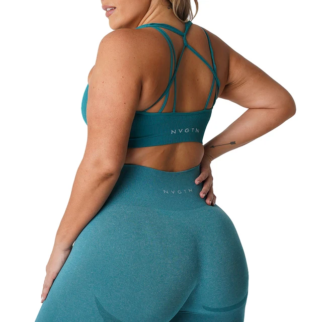 NVGTN Galaxy Ribbed Seamless Bra Spandex Top Woman Fitness Elastic