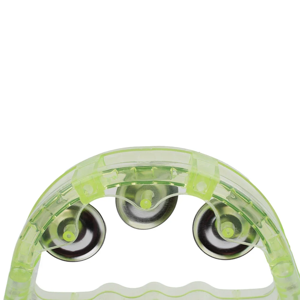 1pcs Flash Rattle LED Light Up Sensory Toy Flashing Tambourine Musical Instrument Shaking Toys Tambourine Random Color