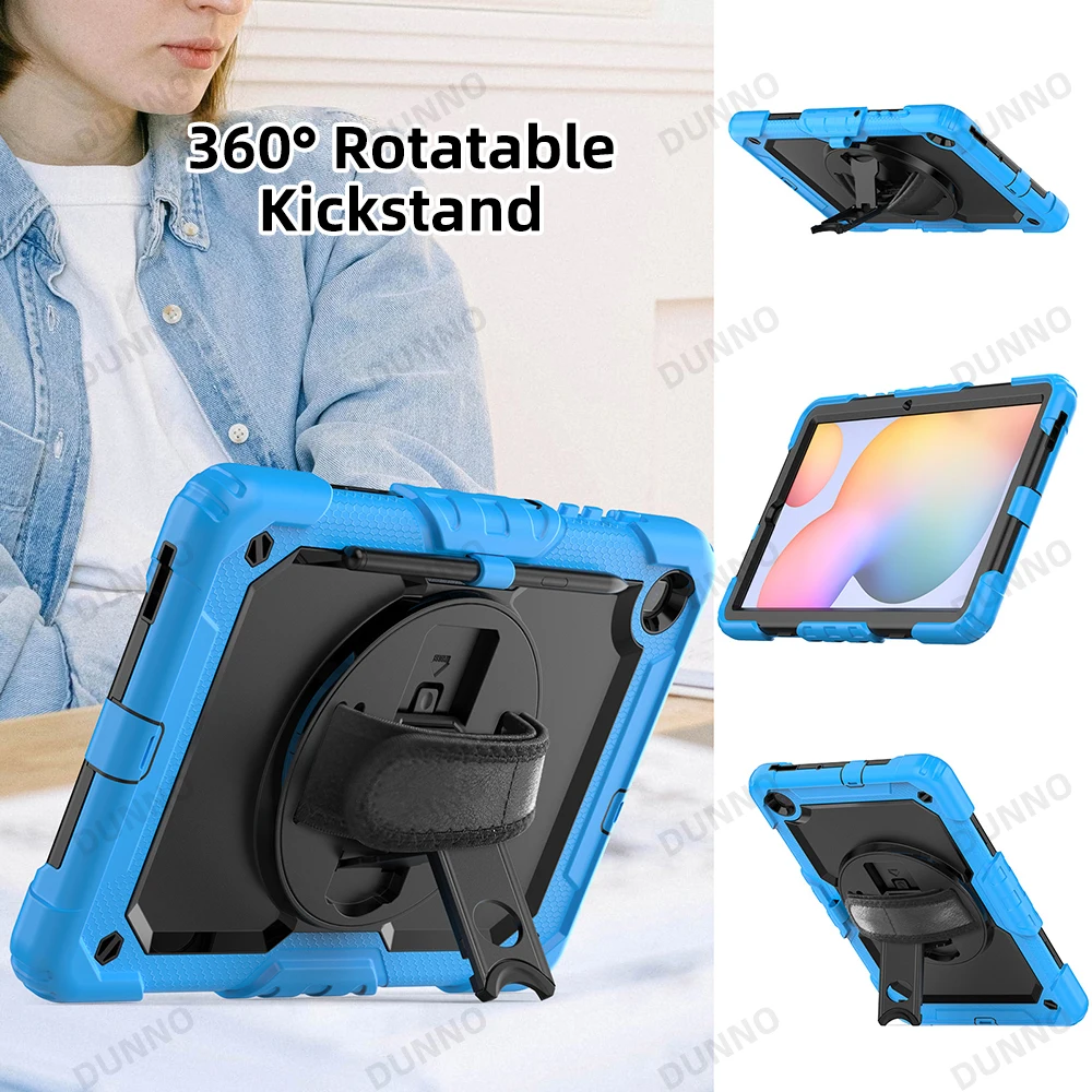Resistente para Samsung Galaxy Tab s6 Lite s7 S7fe s7 Mais s8 s8 Plus s8 Ultra a7 Lite 8.7 Polegada a8 10.5 Polegada Inteligente Funda Capa Case - Imagem 3