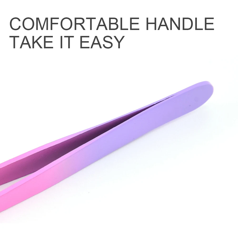 1Pcs Eyebrow Tweezers Stainless Steel Point Slant Flat Tip Removal Makeup Professional Hair Removal Eyebrow Pliers Clip 5