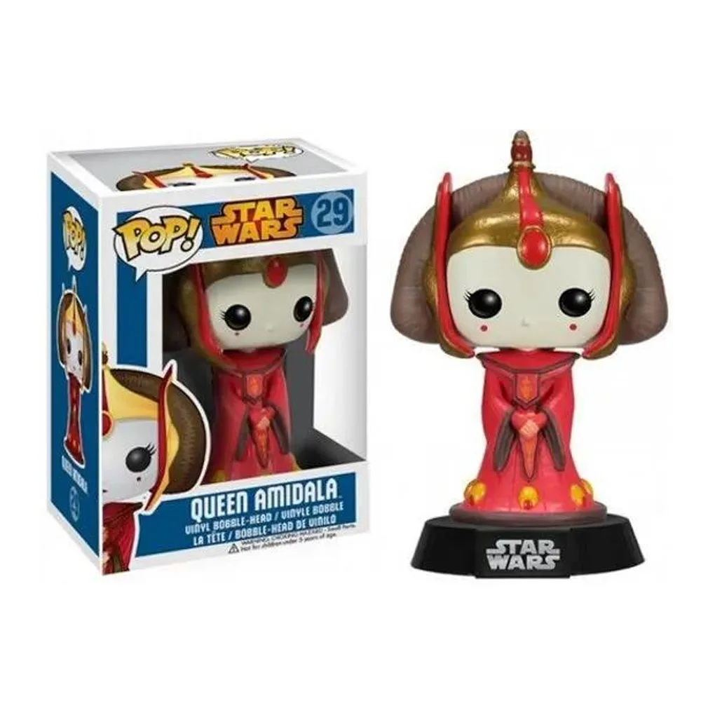 סרטי פופ של Funko Star Wars Queen Amidala # 29 גנרל גריבוס # 129 צעצועי פיגורת ויניל מתנות - בובות פופ-אנדור