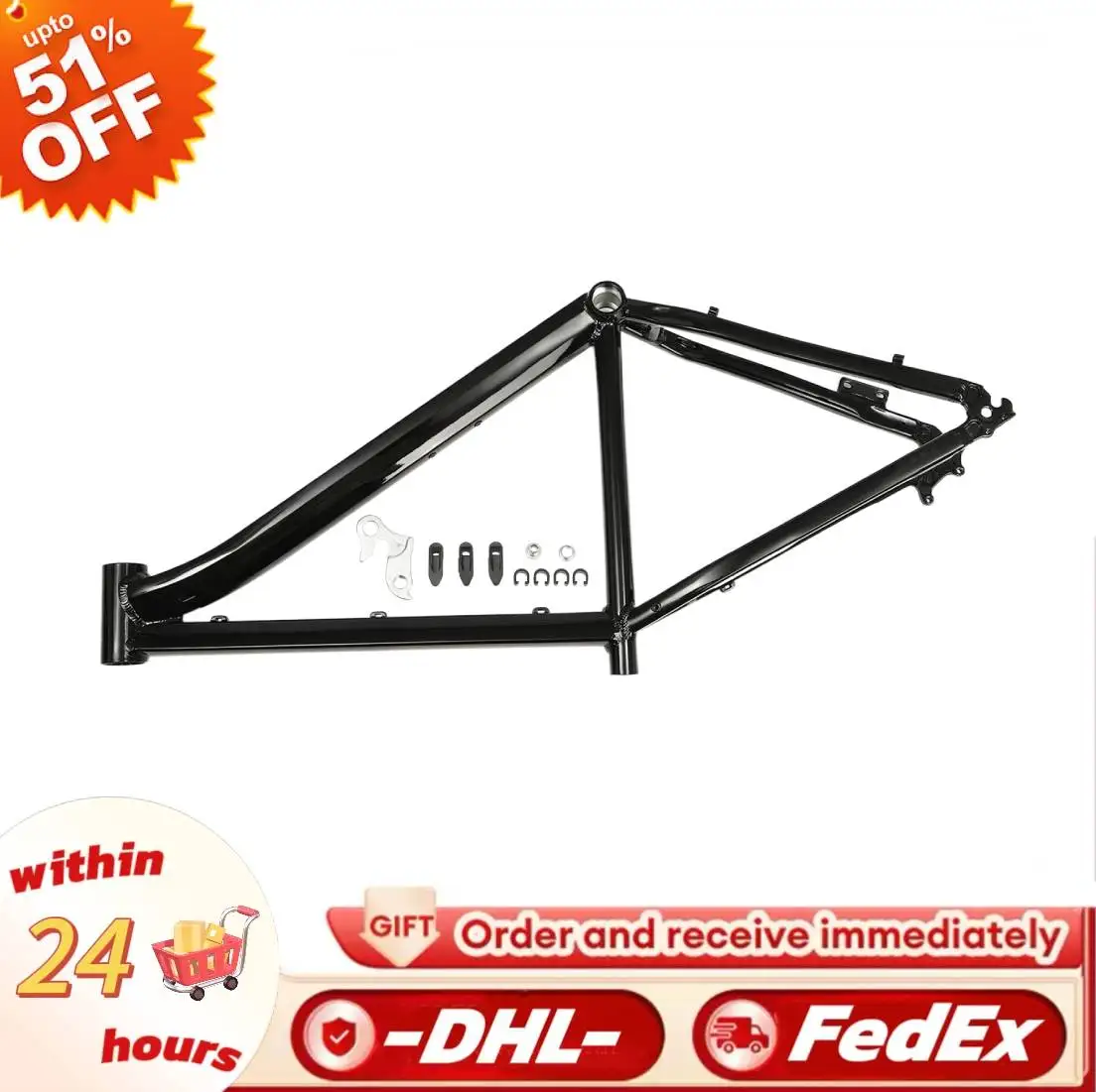 Lot de 2 chevilles de vélo en alliage d'aluminium 26 dents de 0,9 cm