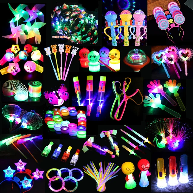 78Pcs LED Light Up Toy Party Favors Glow In The Dark Supplies Bulk