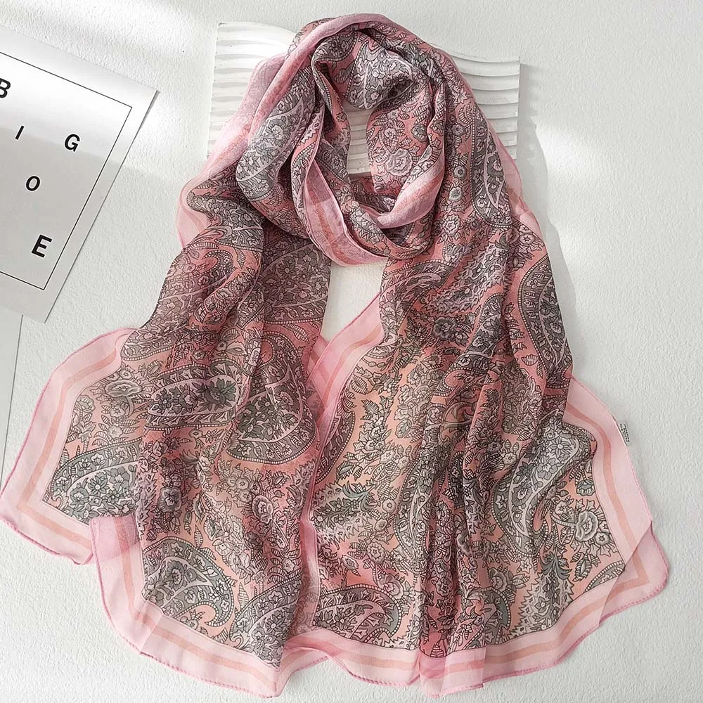 Elegant Women's Chiffon Georgette Bandana Scarf - Green Grass Summer Edition