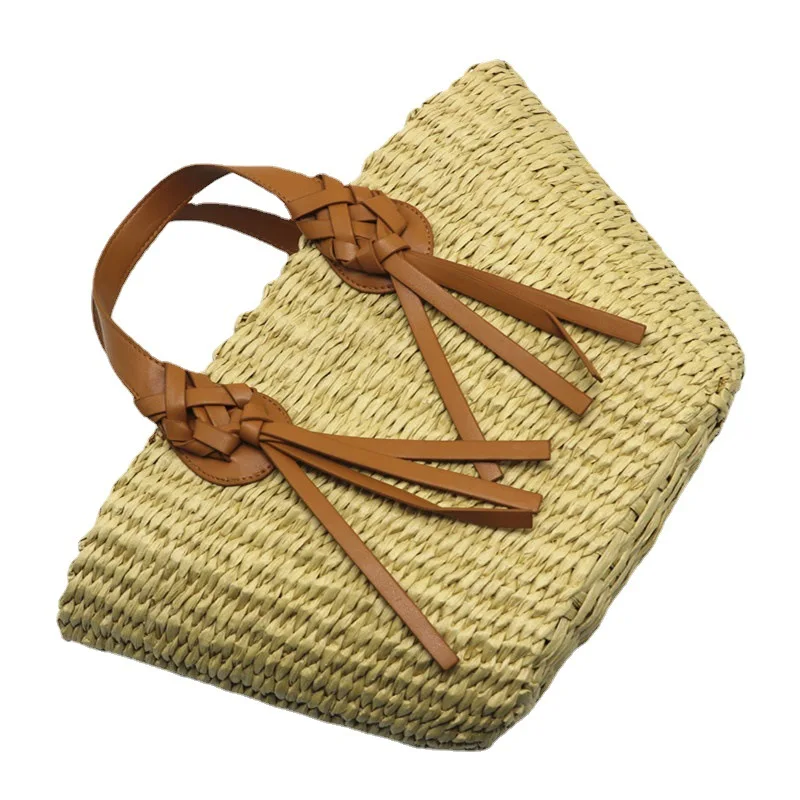 Summer Bag Large Capacity Tote Designer Wicker Woven Women Handbags Summer Beach Bali Straw Bag Lady Travel Big Basket Purse