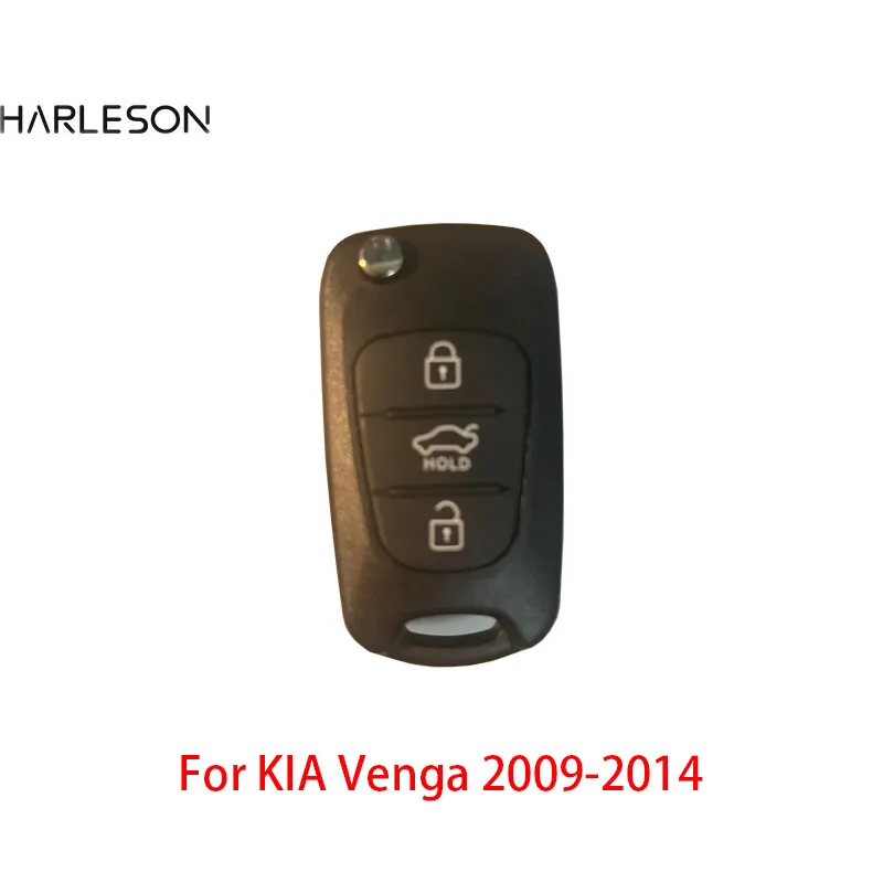 Replacement 3 Buttons For Kia Venga remote key 2009-2014 95430-1P000 Car Fob Cover Housing Remote Key Shell Case Flip Folding riooak new 5pcs lot 2 button folding flip remote car key shell part for ford focus mondeo fiesta key fob case replacement