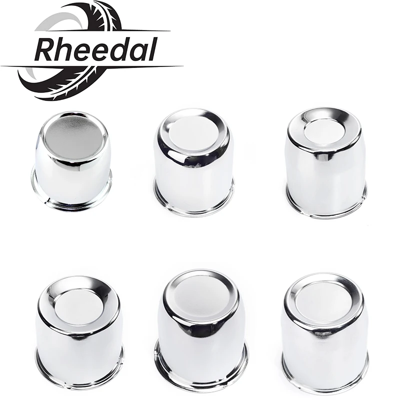 

4PCS 106.5mm/4.19" 82.5mm/3.25" 129.7mm/5.11" Hub Push Thru Trailer Truck Wheel Center Cap Label Car Styling Exterior Aluminum