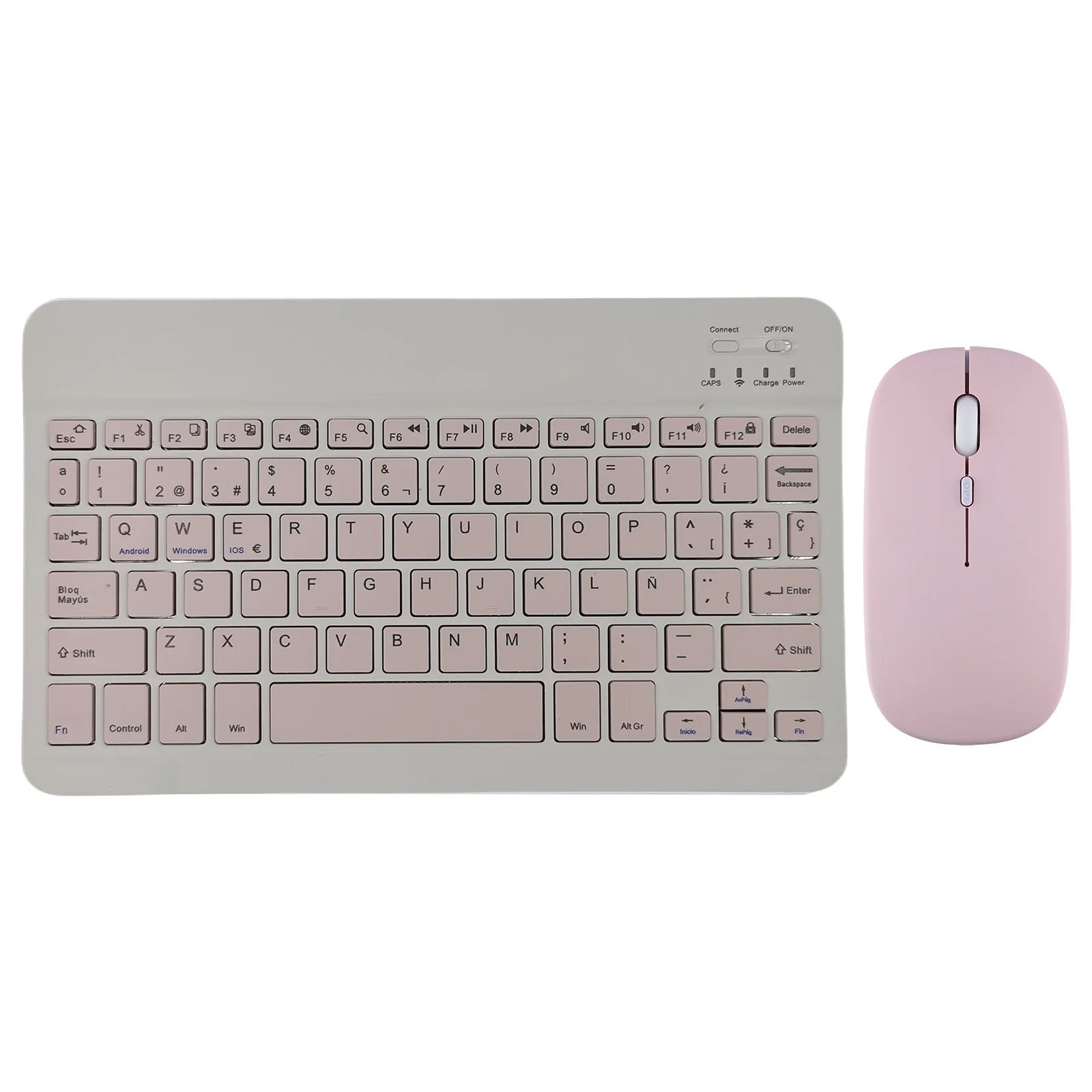 Bluetooth Wireless Keyboard Mouse Russian Spanish Korean For iPad Xiaomi MiPad Samsung Huawei MatePad Tablet Laptop IOS Android