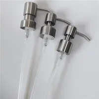 Press Head Soap Pump Bottle Dispenser Hand Jar Liquid Lotion Nozzle Shampoo Shower Gel Stainless Steel Bathroom 1