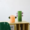 Gradient Colorful Glass Vase Countertop Transparent Flower Pot Desk Decoration Flower Arrangement Vase Room Aesthetic Decoration 2