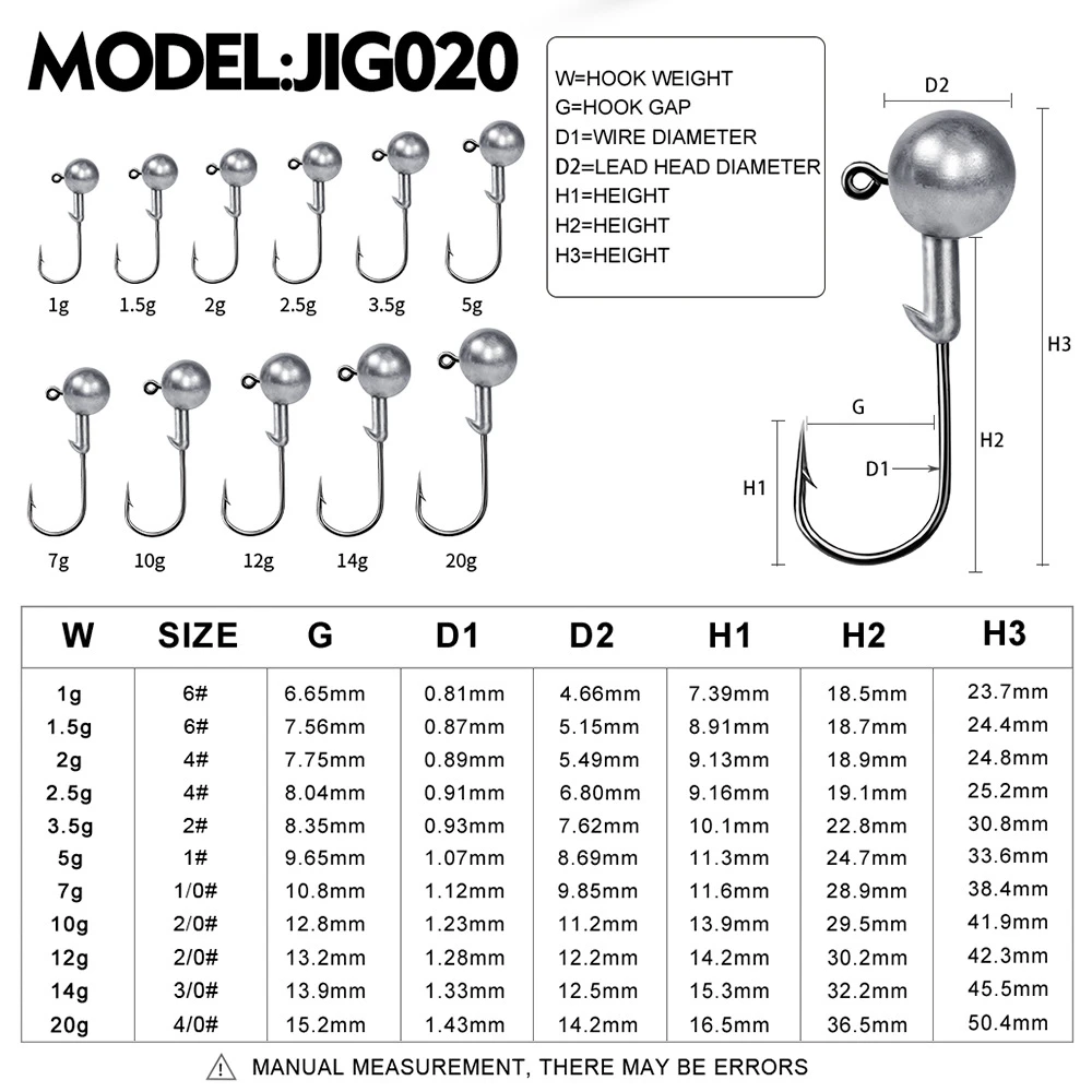 Assorted Crank Jig Head Hook Set 2